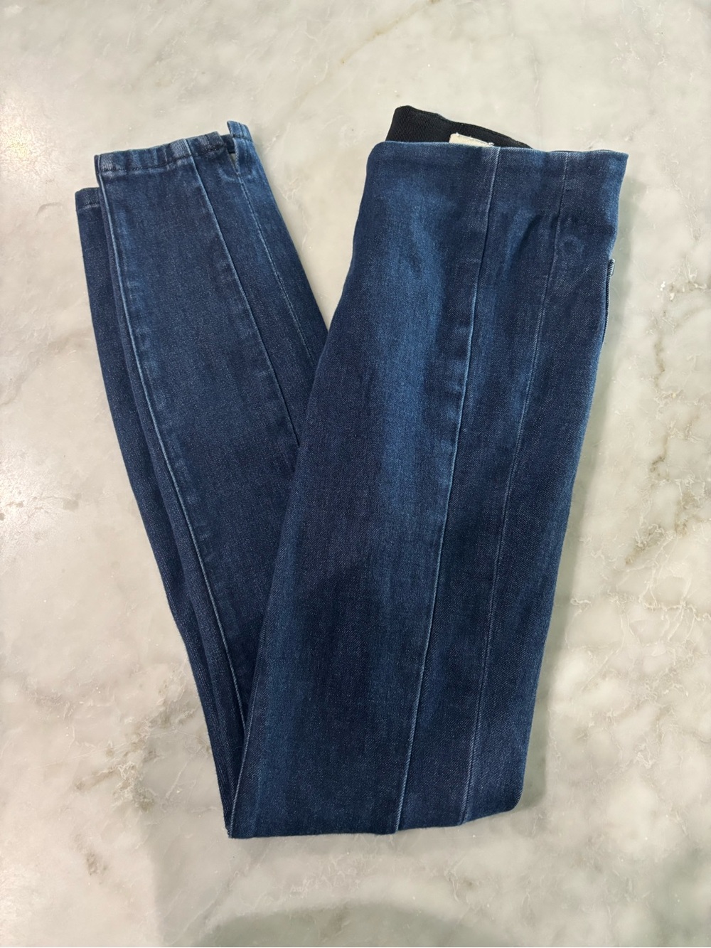 Pilcro Women's High-Rise Denim Leggings Dark Indigo